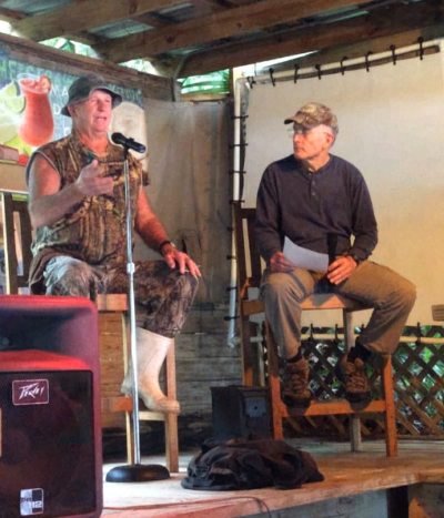 Notorious poacher Roger Gunter and author Bob H. Lee giving a tag team presentation. 